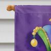 Coton de Tulear King of Mardi Gras House Flag Large Porch Sleeve Pole Decorative Outside Yard Banner Artwork Wall Hanging, Polyester, House Size