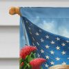 All American Afghan Hound House Flag Large Porch Sleeve Pole Decorative Outside Yard Banner Artwork Wall Hanging, Polyester, House Size, Multicolor