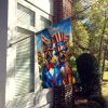 All American Belgian Malinois House Flag Large Porch Sleeve Pole Decorative Outside Yard Banner Artwork Wall Hanging, Polyester, House Size