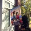 Sheltie Two Hearts House Flag Large Porch Sleeve Pole Decorative Outside Yard Banner Artwork Wall Hanging, Polyester, House Size, Multicolor