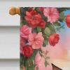 Miniature Pinscher Two Hearts House Flag Large Porch Sleeve Pole Decorative Outside Yard Banner Artwork Wall Hanging, Polyester, House Size