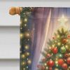 Greater Swiss Mountain Dog and Santa Claus House Flag Large Porch Sleeve Pole Decorative Outside Yard Banner Artwork Wall Hanging, Polyester