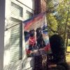 Newfoundland Two Hearts House Flag Large Porch Sleeve Pole Decorative Outside Yard Banner Artwork Wall Hanging, Polyester, House Size, Multicolor