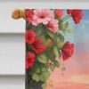 Shih Tzu Two Hearts House Flag Large Porch Sleeve Pole Decorative Outside Yard Banner Artwork Wall Hanging, Polyester, House Size, Multicolor