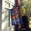 All American Brittany House Flag Large Porch Sleeve Pole Decorative Outside Yard Banner Artwork Wall Hanging, Polyester, House Size, Multicolor