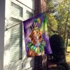 Nova Scotia Duck Tolling Retriever King of Mardi Gras House Flag Large Porch Sleeve Pole Decorative Outside Yard Banner Artwork Wall Hanging