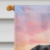Rottweiler Two Hearts House Flag Large Porch Sleeve Pole Decorative Outside Yard Banner Artwork Wall Hanging, Polyester, House Size, Multicolor