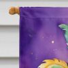 Borzoi King of Mardi Gras House Flag Large Porch Sleeve Pole Decorative Outside Yard Banner Artwork Wall Hanging, Polyester, House Size, Multicolor
