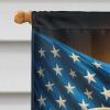All American Old English Sheepdog House Flag Large Porch Sleeve Pole Decorative Outside Yard Banner Artwork Wall Hanging, Polyester, House Size