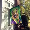 Belgian Tervuren King of Mardi Gras House Flag Large Porch Sleeve Pole Decorative Outside Yard Banner Artwork Wall Hanging, Polyester, House Size