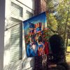 All American Bullmastiff House Flag Large Porch Sleeve Pole Decorative Outside Yard Banner Artwork Wall Hanging, Polyester, House Size, Multicolor