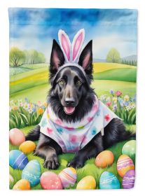 Belgian Sheepdog Easter Egg Hunt House Flag Large Porch Sleeve Pole Decorative Outside Yard Banner Artwork Wall Hanging, Polyester, House Size