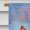 Norwich Terrier Two Hearts House Flag Large Porch Sleeve Pole Decorative Outside Yard Banner Artwork Wall Hanging, Polyester, House Size, Multicolor