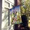Border Terrier Easter Egg Hunt House Flag Large Porch Sleeve Pole Decorative Outside Yard Banner Artwork Wall Hanging, Polyester, House Size