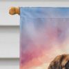 Saint Bernard Two Hearts House Flag Large Porch Sleeve Pole Decorative Outside Yard Banner Artwork Wall Hanging, Polyester, House Size, Multicolor