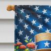 All American Bearded Collie House Flag Large Porch Sleeve Pole Decorative Outside Yard Banner Artwork Wall Hanging, Polyester, House Size, Multicolor