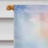Basset Hound Two Hearts House Flag Large Porch Sleeve Pole Decorative Outside Yard Banner Artwork Wall Hanging, Polyester, House Size, Multicolor