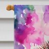 Hippie Animal Hedgehog House Flag Large Porch Sleeve Pole Decorative Outside Yard Banner Artwork Wall Hanging, Polyester, House Size, Multicolor