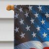 All American Scottish Terrier House Flag Large Porch Sleeve Pole Decorative Outside Yard Banner Artwork Wall Hanging, Polyester, House Size