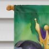 Border Collie King of Mardi Gras House Flag Large Porch Sleeve Pole Decorative Outside Yard Banner Artwork Wall Hanging, Polyester, House Size