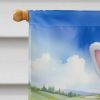 Great Pyrenees Easter Egg Hunt House Flag Large Porch Sleeve Pole Decorative Outside Yard Banner Artwork Wall Hanging, Polyester, House Size