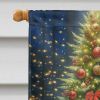Belgian Malinois and Santa Claus House Flag Large Porch Sleeve Pole Decorative Outside Yard Banner Artwork Wall Hanging, Polyester, House Size