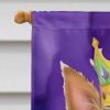 Australian Terrier King of Mardi Gras House Flag Large Porch Sleeve Pole Decorative Outside Yard Banner Artwork Wall Hanging, Polyester, House Size
