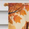 Brittany Spaniel Fall House Flag Large Porch Sleeve Pole Decorative Outside Yard Banner Artwork Wall Hanging, Polyester, House Size, Multicolor