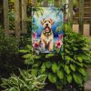 Wheaten Terrier Luau Garden Flag Mailbox Flag Decorative Yard Flag Banner Outside Patio Artwork Yard Flower Beds, Garden Size, Multicolor