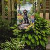 Wirehaired Pointing Griffon Spring Path Garden Flag Mailbox Flag Decorative Yard Flag Banner Outside Patio Artwork Yard Flower Beds, Garden Size