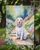 Clumber Spaniel Spring Path Garden Flag Mailbox Flag Decorative Yard Flag Banner Outside Patio Artwork Yard Flower Beds, Garden Size, Multicolor
