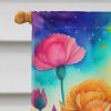 Carnations in Color House Flag Large Porch Sleeve Pole Decorative Outside Yard Banner Artwork Wall Hanging, Polyester, House Size, Multicolor