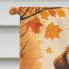 Tibetan Spaniel Fall House Flag Large Porch Sleeve Pole Decorative Outside Yard Banner Artwork Wall Hanging, Polyester, House Size, Multicolor
