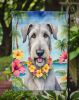 Irish Wolfhound Luau Garden Flag Mailbox Flag Decorative Yard Flag Banner Outside Patio Artwork Yard Flower Beds, Garden Size, Multicolor