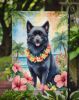 Schipperke Luau Garden Flag Mailbox Flag Decorative Yard Flag Banner Outside Patio Artwork Yard Flower Beds, Garden Size, Multicolor