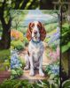 Welsh Springer Spaniel Spring Path Garden Flag Mailbox Flag Decorative Yard Flag Banner Outside Patio Artwork Yard Flower Beds, Garden Size