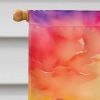 Dahlias in Color House Flag Large Porch Sleeve Pole Decorative Outside Yard Banner Artwork Wall Hanging, Polyester, House Size, Multicolor
