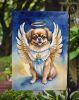 Tibetan Spaniel My Angel Garden Flag Mailbox Flag Decorative Yard Flag Banner Outside Patio Artwork Yard Flower Beds, Garden Size, Multicolor