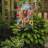Redbone Coonhound Luau Garden Flag Mailbox Flag Decorative Yard Flag Banner Outside Patio Artwork Yard Flower Beds, Garden Size, Multicolor