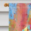 Akita Hippie Dawg House Flag Large Porch Sleeve Pole Decorative Outside Yard Banner Artwork Wall Hanging, Polyester, House Size, Multicolor