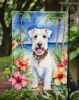 Sealyham Terrier Luau Garden Flag Mailbox Flag Decorative Yard Flag Banner Outside Patio Artwork Yard Flower Beds, Garden Size, Multicolor
