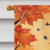 Basenji Fall House Flag Large Porch Sleeve Pole Decorative Outside Yard Banner Artwork Wall Hanging, Polyester, House Size, Multicolor