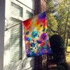 Anemones in Color House Flag Large Porch Sleeve Pole Decorative Outside Yard Banner Artwork Wall Hanging, Polyester, House Size, Multicolor