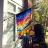 Marigolds in Color House Flag Large Porch Sleeve Pole Decorative Outside Yard Banner Artwork Wall Hanging, Polyester, House Size, Multicolor