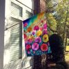 Carnations in Color House Flag Large Porch Sleeve Pole Decorative Outside Yard Banner Artwork Wall Hanging, Polyester, House Size, Multicolor
