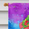 Rottweiler Hippie Dawg House Flag Large Porch Sleeve Pole Decorative Outside Yard Banner Artwork Wall Hanging, Polyester, House Size, Multicolor