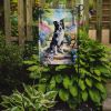 Border Collie Spring Path Garden Flag Mailbox Flag Decorative Yard Flag Banner Outside Patio Artwork Yard Flower Beds, Garden Size, Multicolor