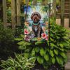 Wirehaired Pointing Griffon Luau Garden Flag Mailbox Flag Decorative Yard Flag Banner Outside Patio Artwork Yard Flower Beds, Garden Size, Multicolor