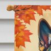 German Shepherd Fall House Flag Large Porch Sleeve Pole Decorative Outside Yard Banner Artwork Wall Hanging, Polyester, House Size, Multicolor
