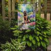 Bloodhound Spring Path Garden Flag Mailbox Flag Decorative Yard Flag Banner Outside Patio Artwork Yard Flower Beds, Garden Size, Multicolor